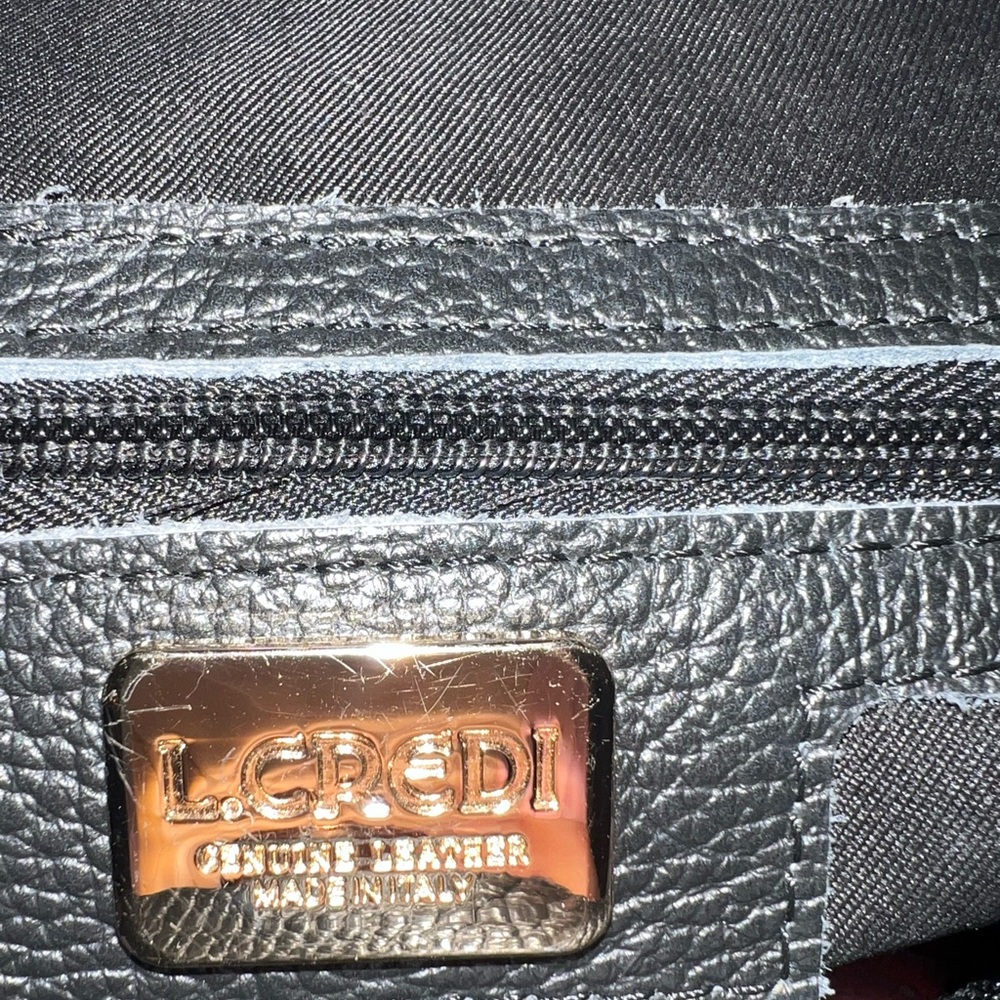 🔥🔥🔥 L.Credi Italian Pebbled Leather Convertible Backpack Crossbody Shoulder Bag - Picture 7 of 10